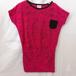 D-signed by Disney pink and black shirt, size extra small